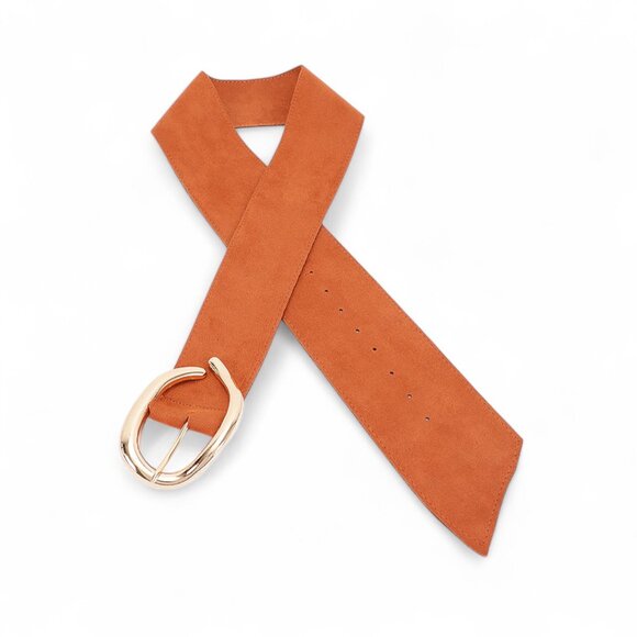 BNWT Faux Suede Oversized Buckle Belt - Picture 5 of 5